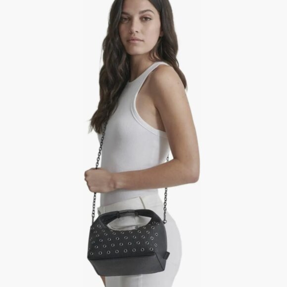 DKNY Mel Top Handle Hobo Bag Black NWT - Picture 4 of 11